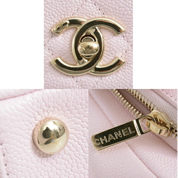 Chanel Chanel Caviar Skin Matelasse Top Handle Bag Leather Handbag A93749 - Picture 4 of 10